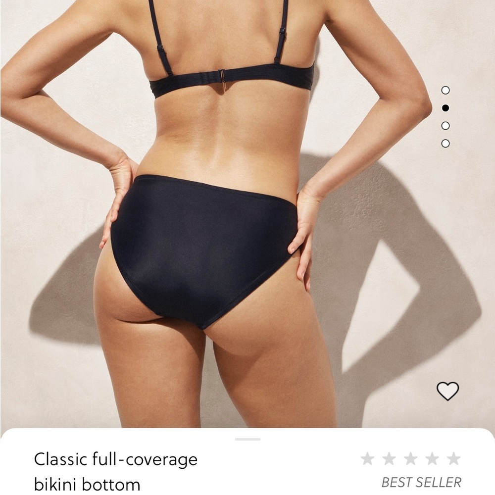 J Crew classic coverage bikini bottoms, navy blue M